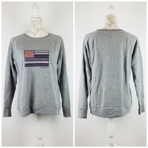 Eddie Bauer Crew Neck Graphic Americana Sweater